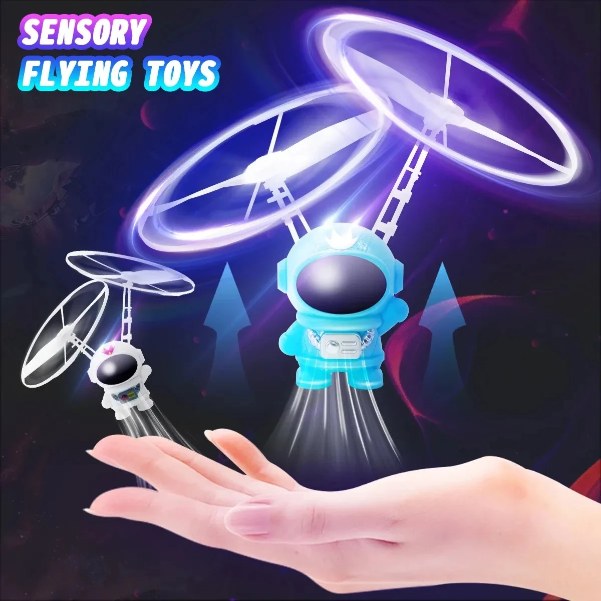 Drone Kit Tricopter - Kreative Mini-Astronauten-Drohne, Cartoon-Raumfahrer, fliegende Roboter-Spielzeuge mit