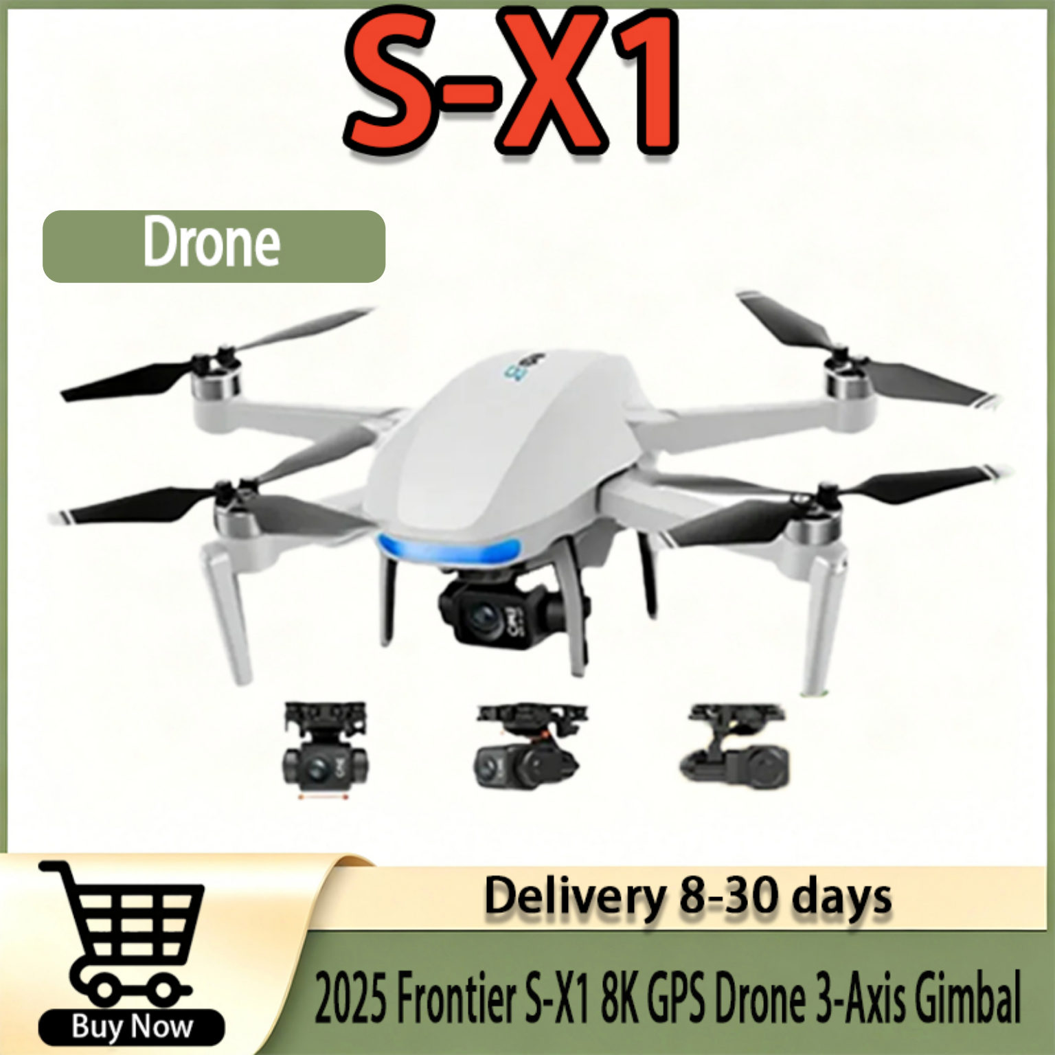Drone Kit Parts Included - Kompletter Reparaturteile-Satz | Hauptrahmen, Fahrwerk &