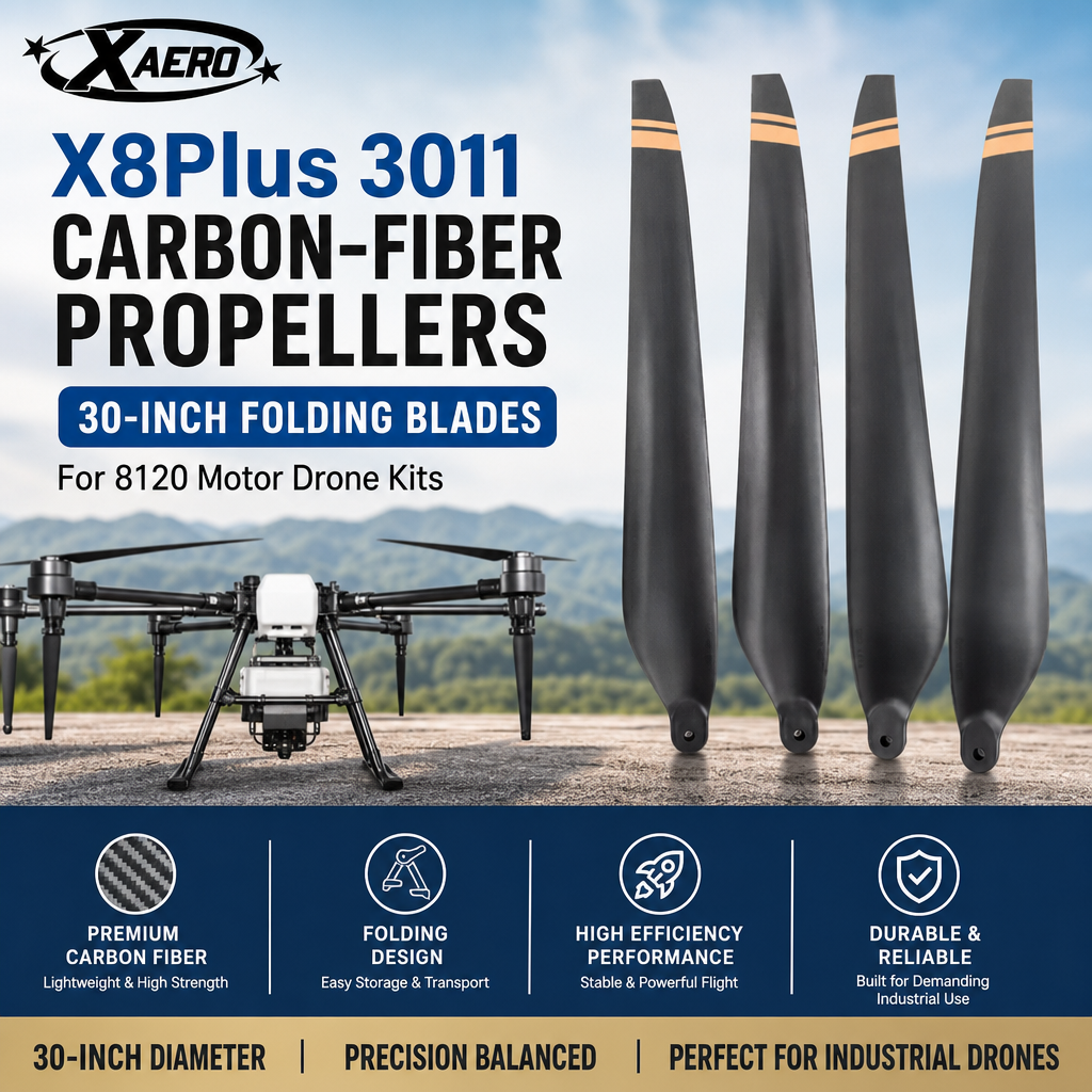 Drone Kit Build Yourself - Hobbywing X8Plus 3011 Kohlefaser-Propeller | 30-Zoll-Klappklingen