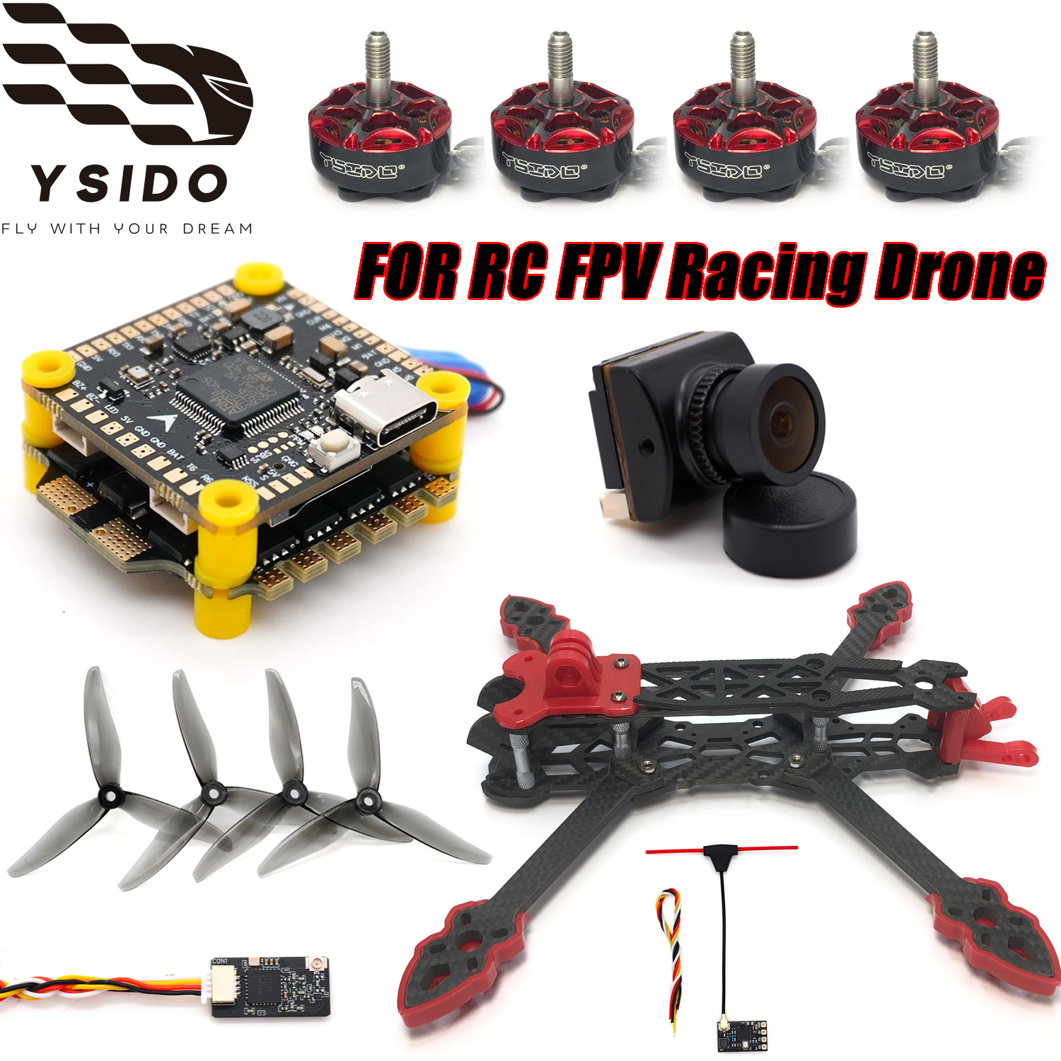 Drone Kit Build Yourself - Mark4 5-Zoll-Rahmenset F405 V3 FC 60A