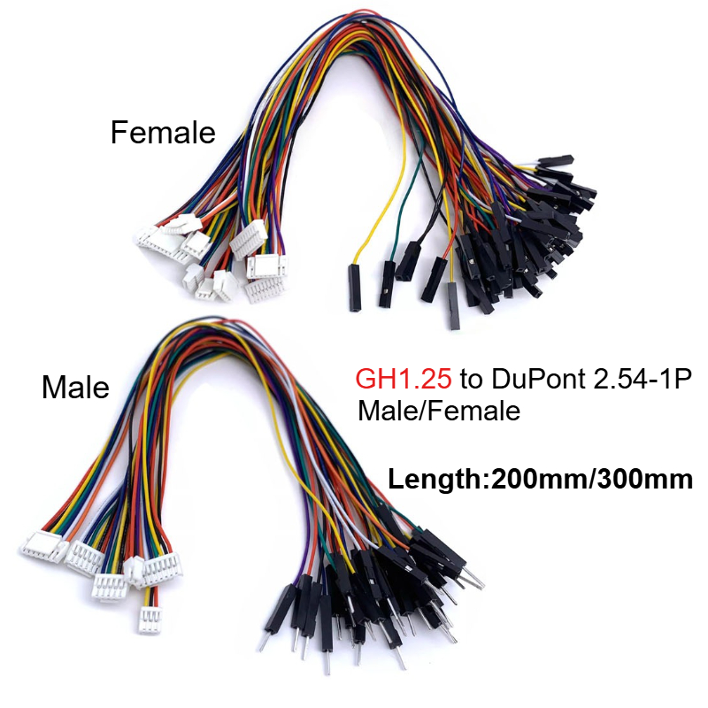 Drone Kit Hexacopter - 5PCS GH1.25 2P-6Pin zu Dupont 2,54-1P
