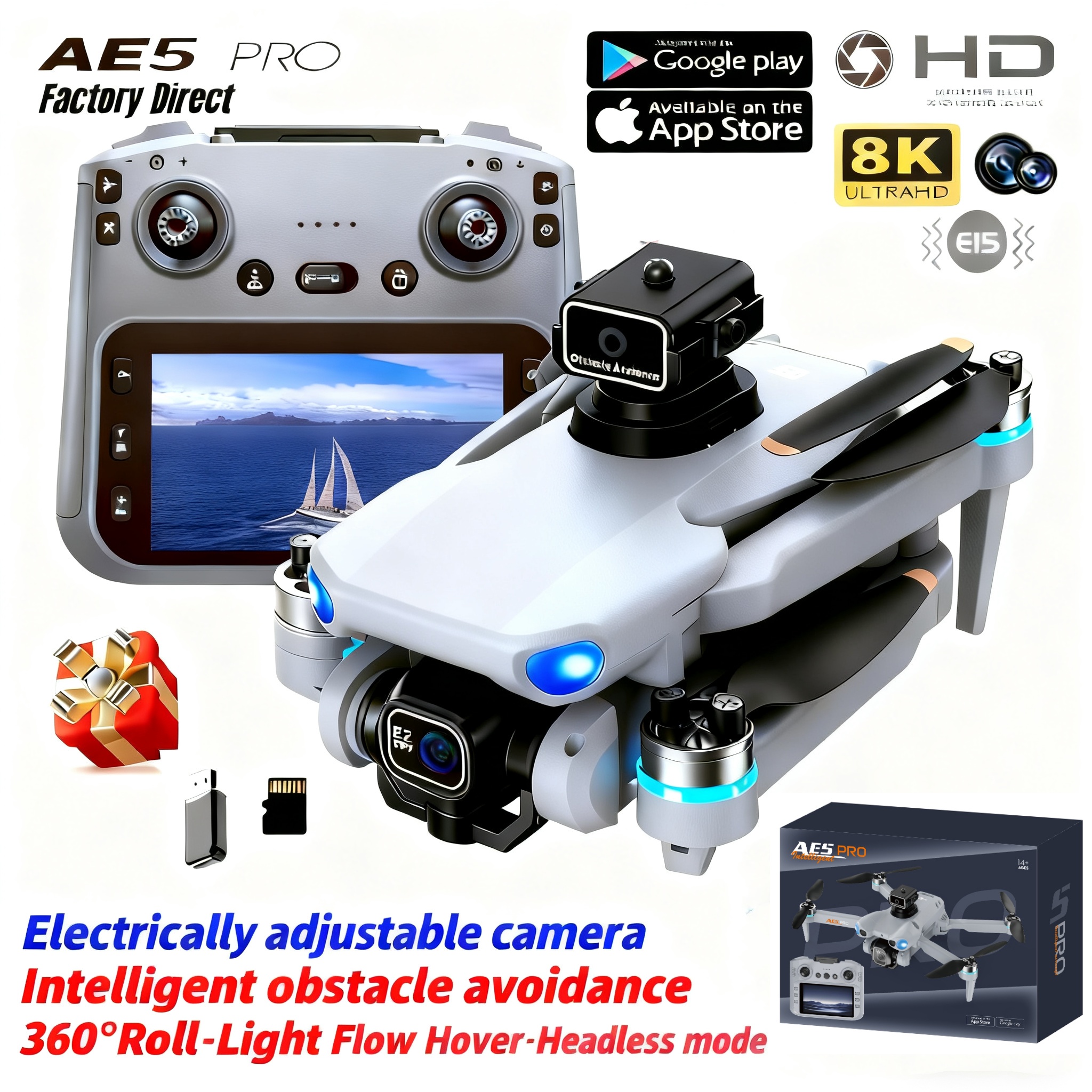 Drone Kit Tricopter - 2026 Neue AE5 Pro Drohne 8K