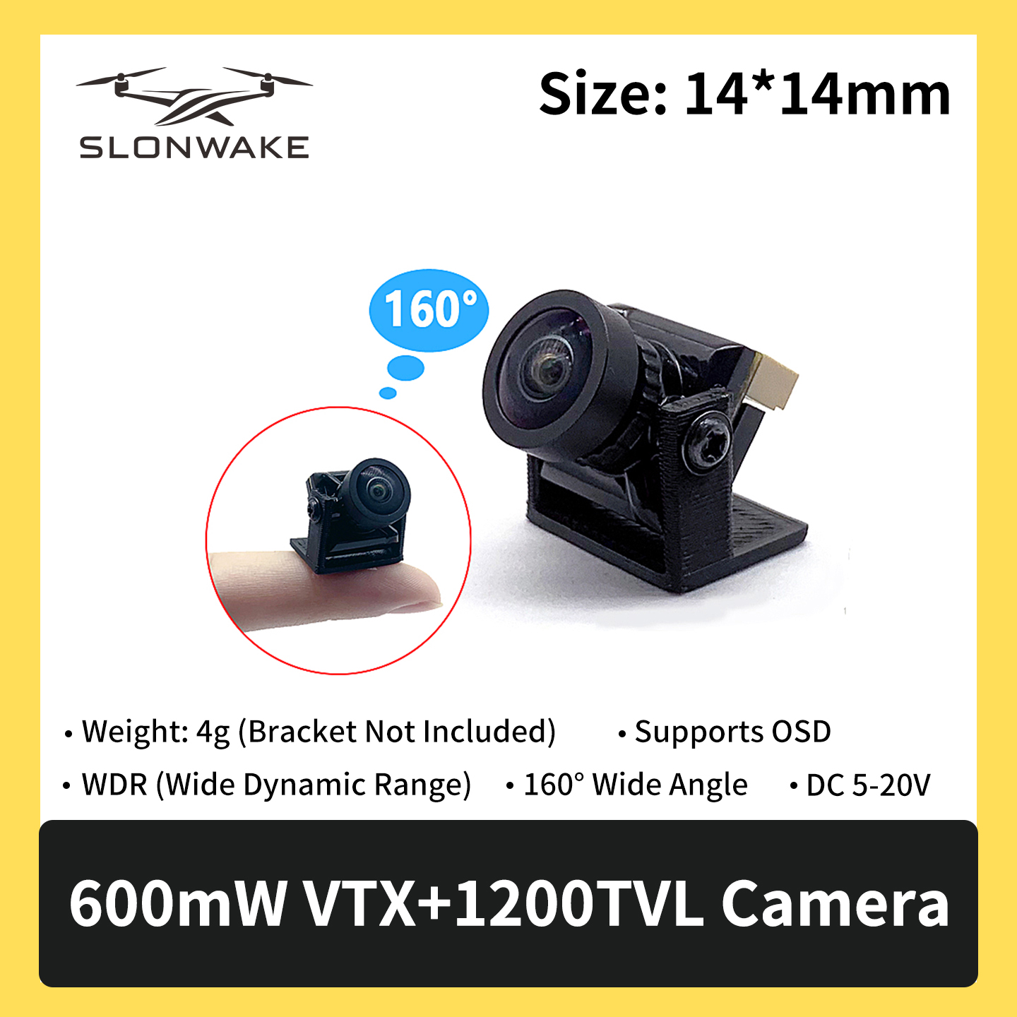 SLONWAKE 5.8G 600 mW 7–24 V FP – Drone Kit Fpv Bewertung und Preis